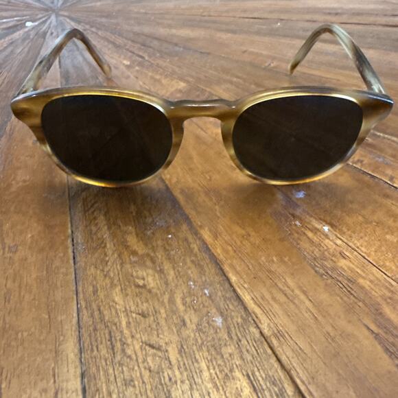 Warby Parker Downing  M English Oak Round Needs Eyeglasses Frames 48-21-140 - Picture 2 of 8